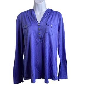 Marmot Women’s Purple Laura Hoodie Top‎ Size L Lightweight Granola Activewear